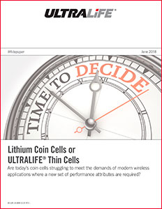 Lithium Coin Cells or Ultralife Thin Cells?