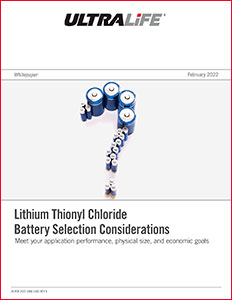 Lithium Thionyl Chloride Battery Selection